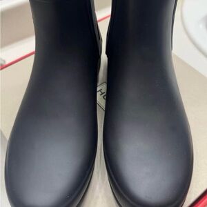 Hunter womens Black Rain Boots size 8